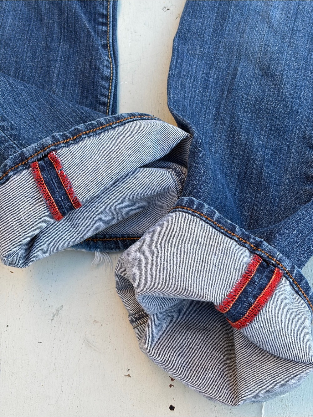 Women's GAP Jeans Blue Straight 4L Selvedge 1969 Redline Wide Leg Classic City